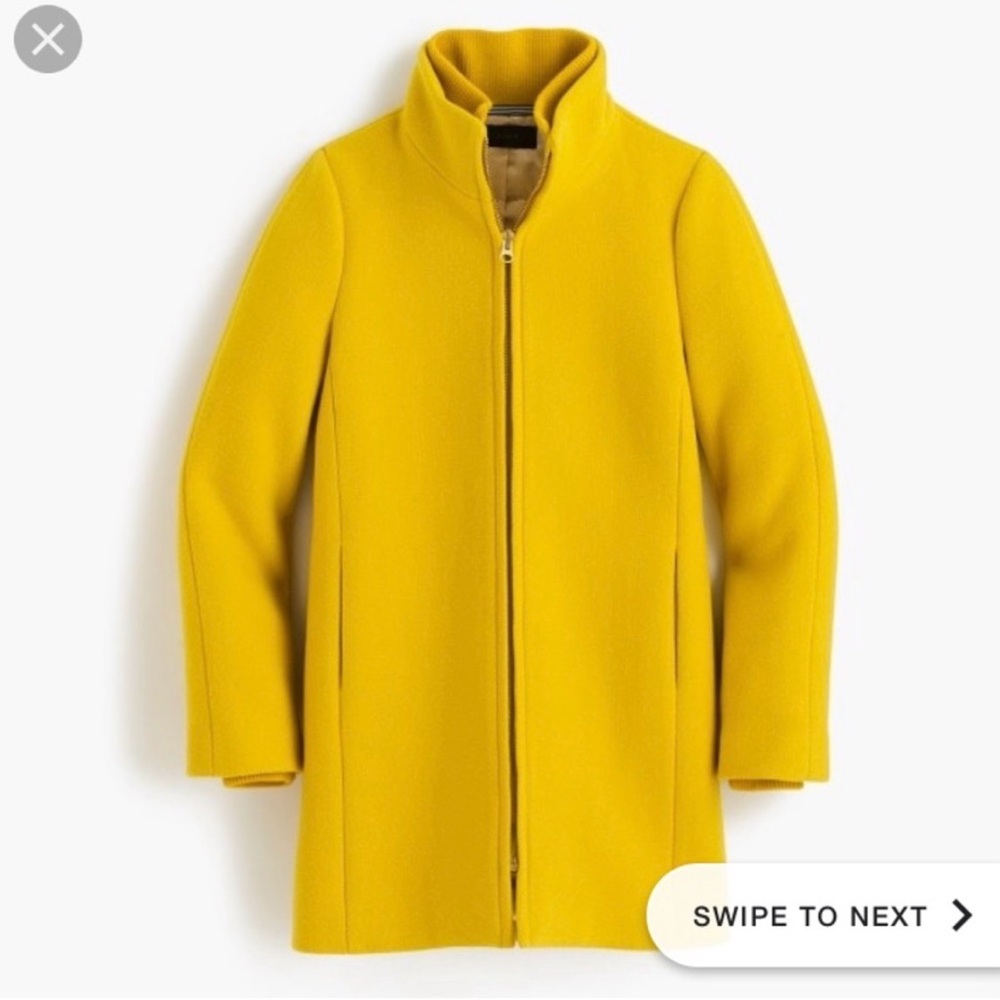 J. Crew Lodge Yellow Wool Coat